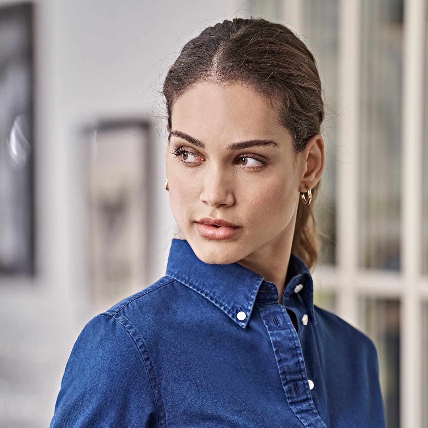 Tee lays blauwe blouse women