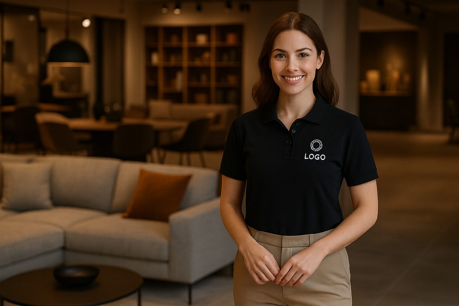 Bedrijfskleding showroom meubel branche