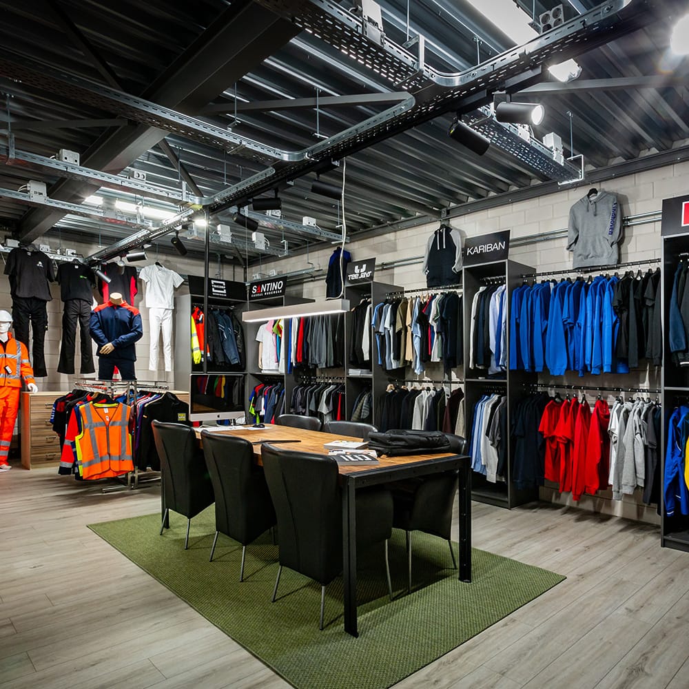 Promokledinghuis showroom vierkant