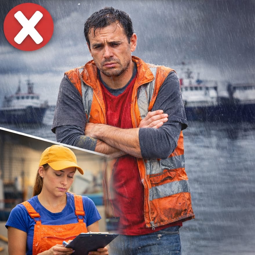 bedrijfskleding fout nat werk kleding keuze