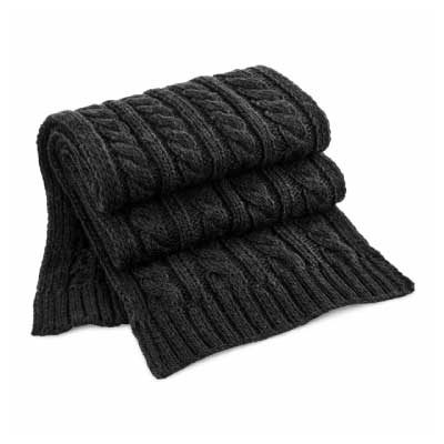 beechfield cable knit melange scarf